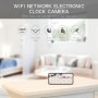 Wecker mit Kamera Full HD 1080P, WLAN & Nachtsicht für Sicherheit