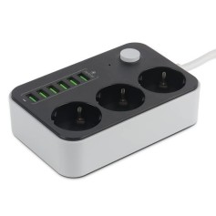 Mehrfachsteckdose mit Kamera - 1080P WiFi, Bewegung & Ton Alarm