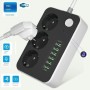 Mehrfachsteckdose mit Kamera - 1080P WiFi, Bewegung & Ton Alarm