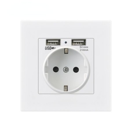 Wandsteckdose Kamera 1080P mit WLAN, Bewegungssensor & USB-Ladegerät