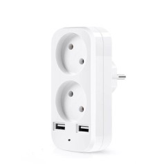 Mehrfachsteckdose mit WLAN-Kamera, 1080P & Bewegungserkennung