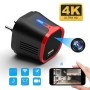 USB-Ladegerät Kamera 4K WiFi, Nachtsicht & Bewegungserkennung