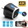 USB-Ladegerät Kamera 4K WiFi, Bewegungserkennung & Nachtsicht