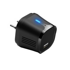 USB-Ladegerät-Kamera 4K WLAN Nachtsicht Bewegungserkennung schwarz