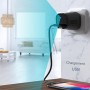 USB-Ladegerät-Kamera 4K WLAN Nachtsicht Bewegungserkennung schwarz